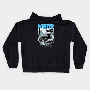 Winter Extreme Adventure Kids Hoodie